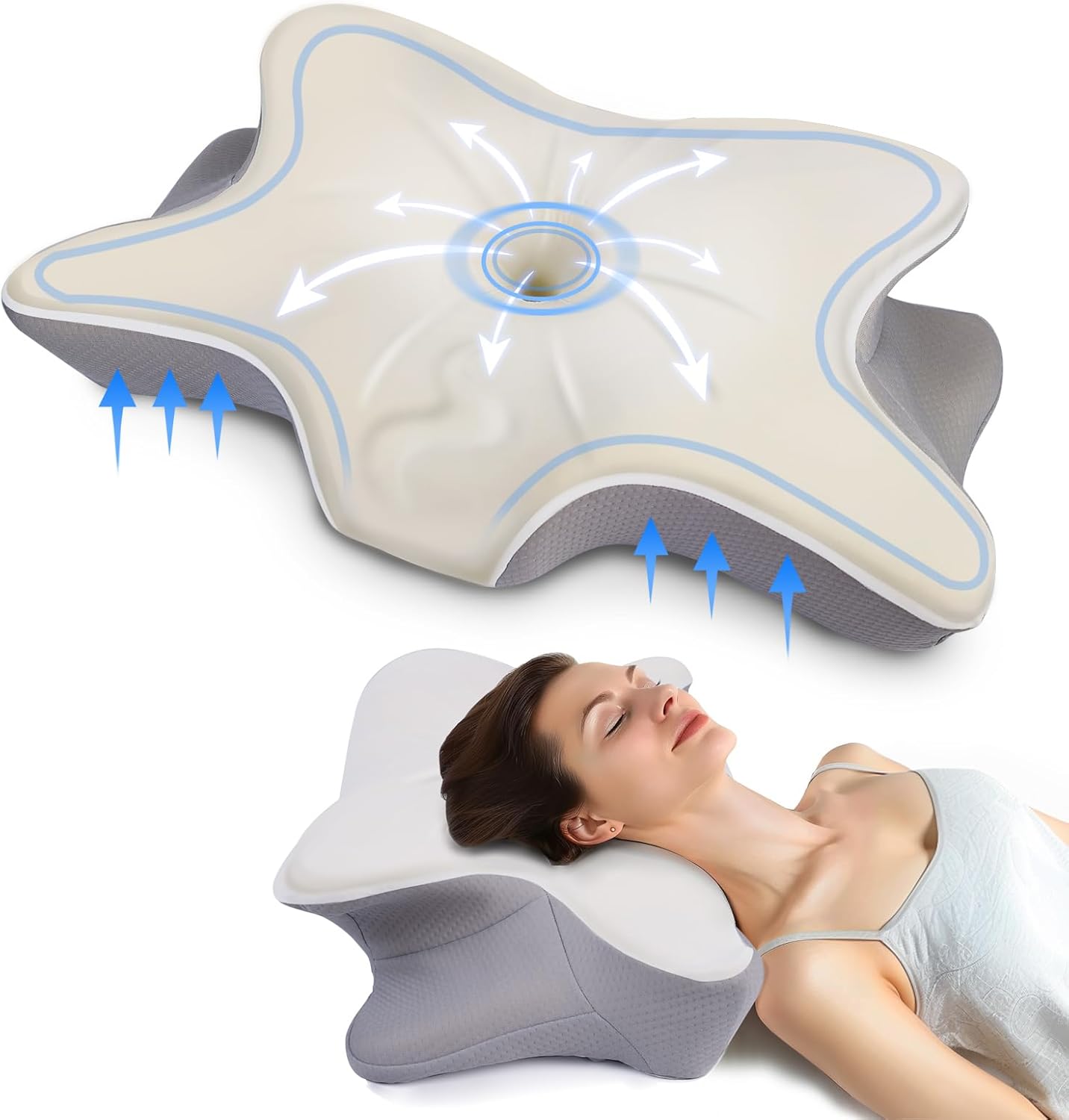 Monoledis Cervical Pillow for Neck Pain Relief