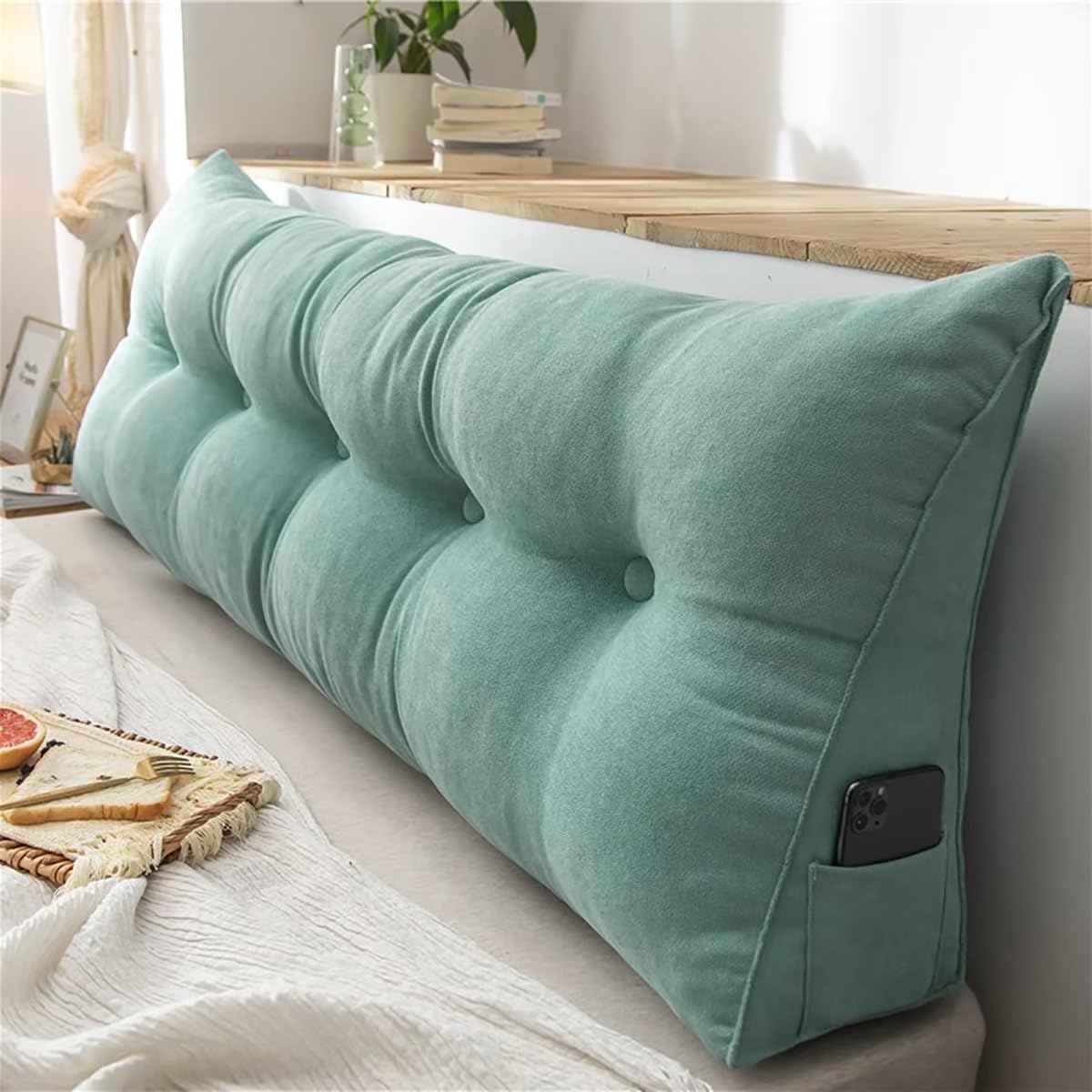 TESICA Large Bolster Headboard Pillow 59x20x8in