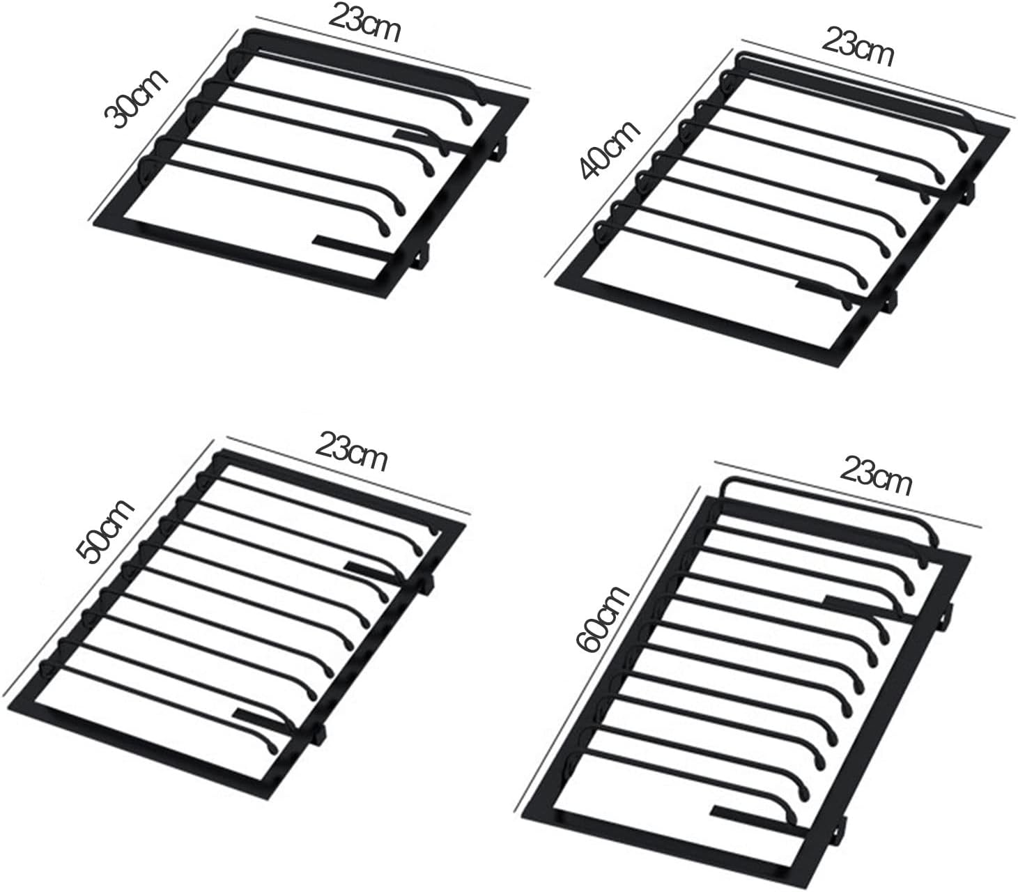 DTDMY Wine Glass Rack Under Cabinet Holder 60x23cm