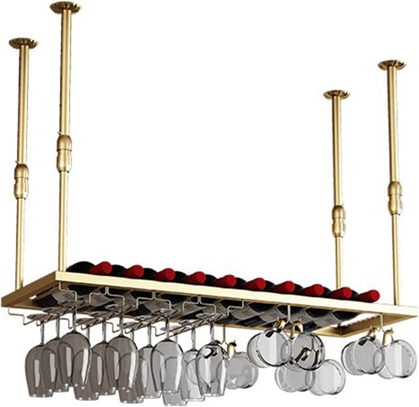 Suuim Adjustable Iron Wine Rack Holder