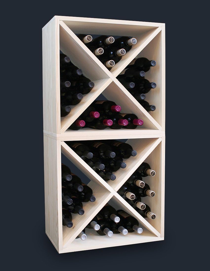 Creekside 24 Bottle Wine Cubes Set of 2 12 Deep Pine 1