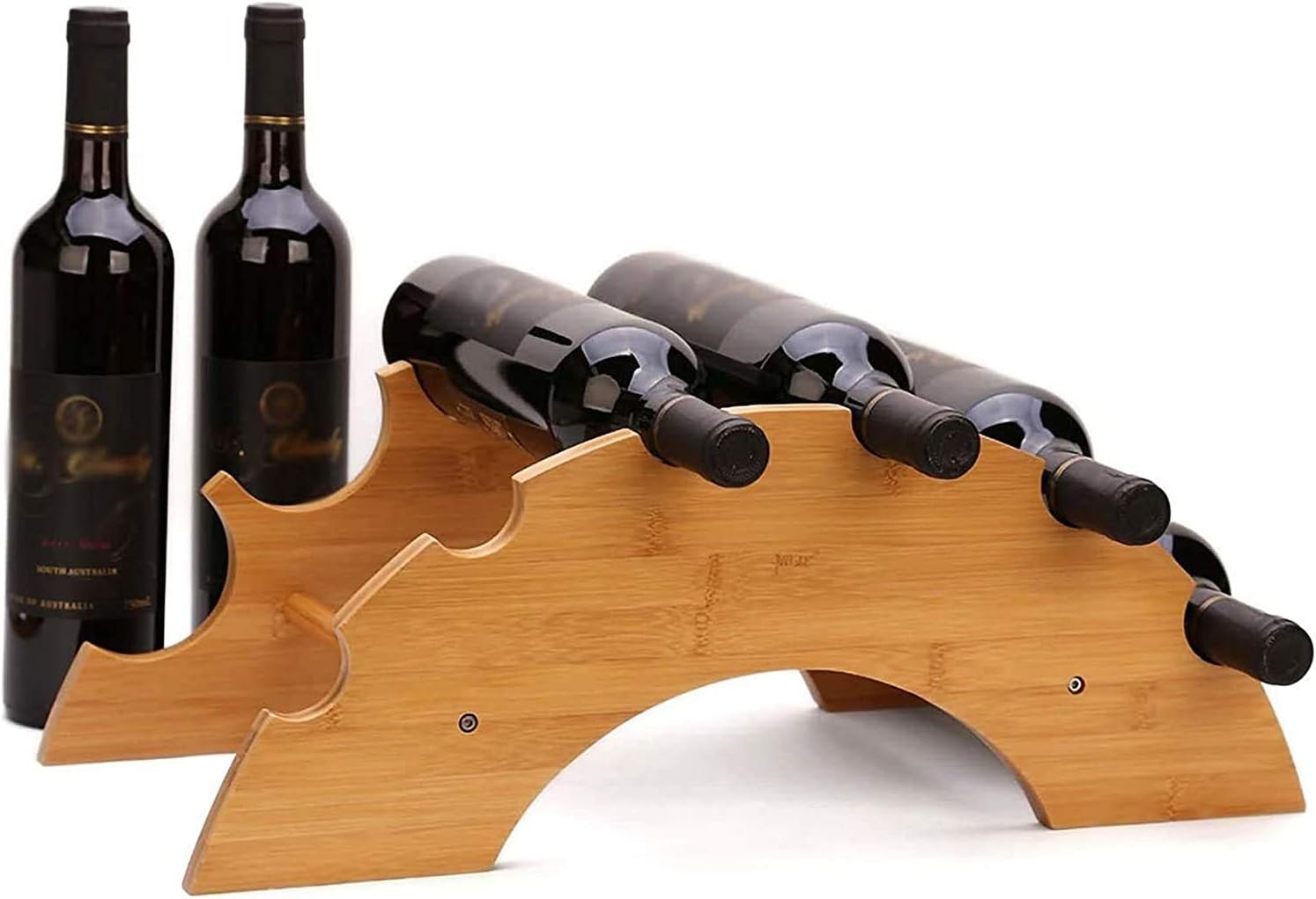 BOCbco Hoyx Wine Rack - Bamboo Storage for 6 Bottles