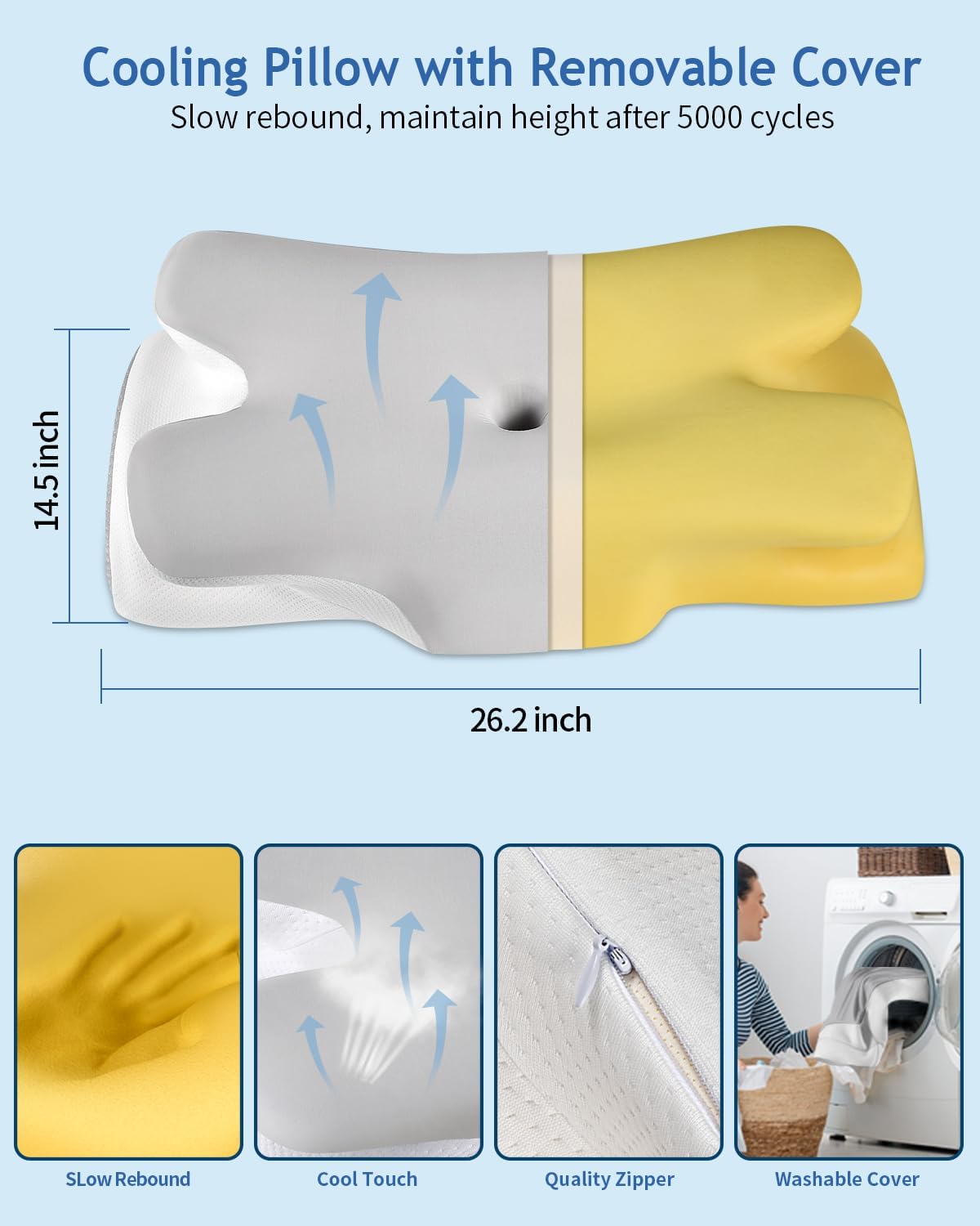 Tujami Cervical Neck Pillow for Pain Relief