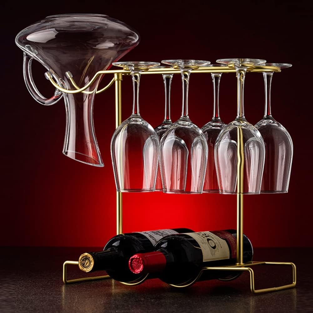 NWB Freestanding Wine Glass Holder with Decanter