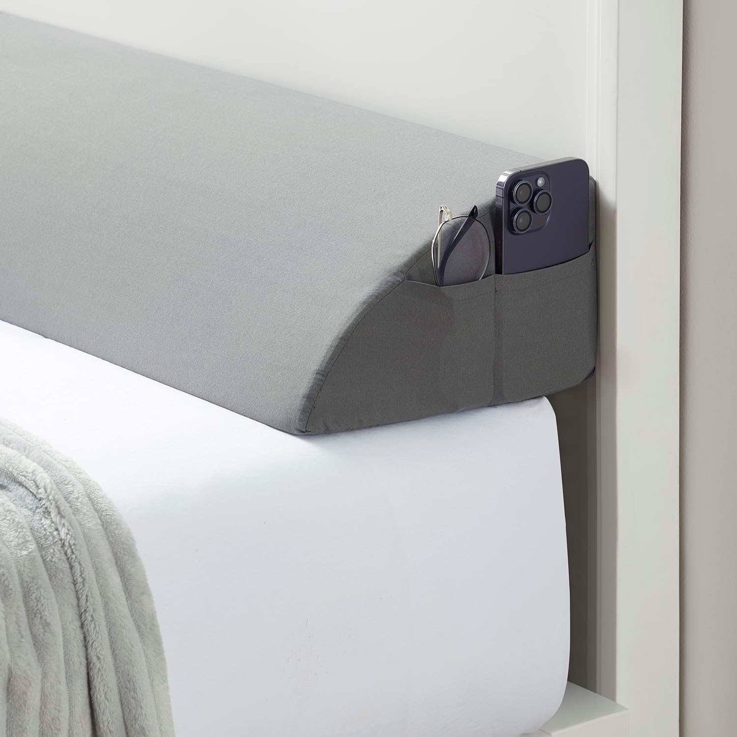 Nestl Bed Wedge Pillow for Headboard Gap Filler
