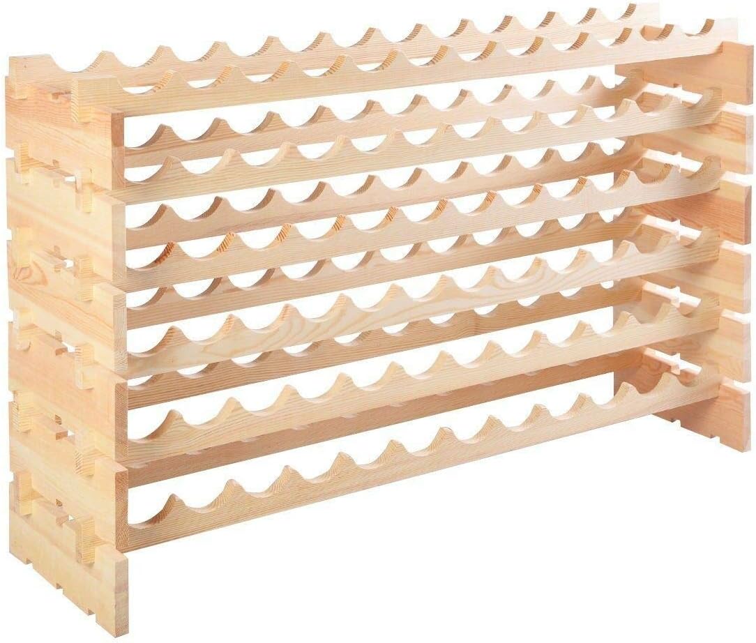 TimmyHouse 6 Tier Freestanding Wine Rack 72 Bottle Storage