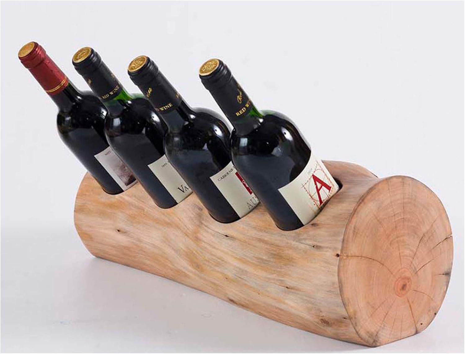 BOCbco 4-Bottle Wood Freestanding Wine Rack