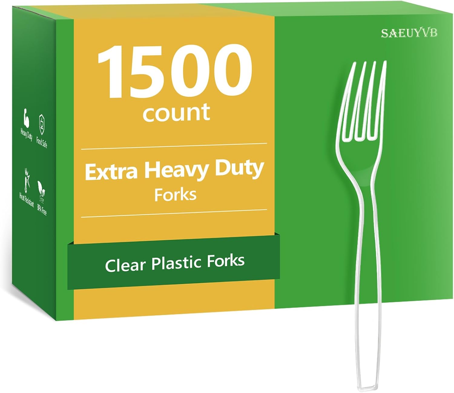 1500 Count BPA-Free Heat Resistant Plastic Forks