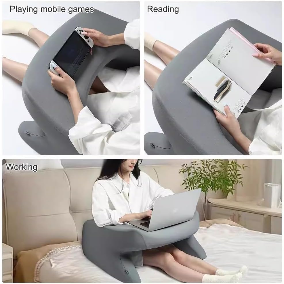 Ergonomic Memory Foam Armrest Pillow with Large Lap Desk