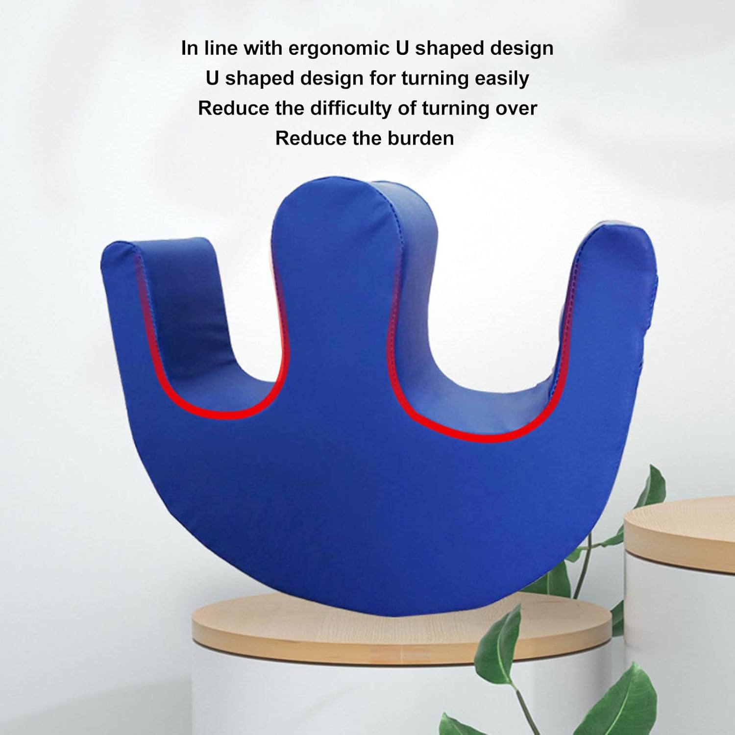 Septpenta Bedridden Elderly U Turn Pillow Multi-Functional Waterproof Blue