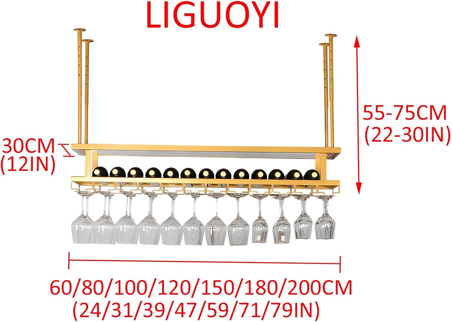 LIGUOYI Adjustable Wine Glass Holder