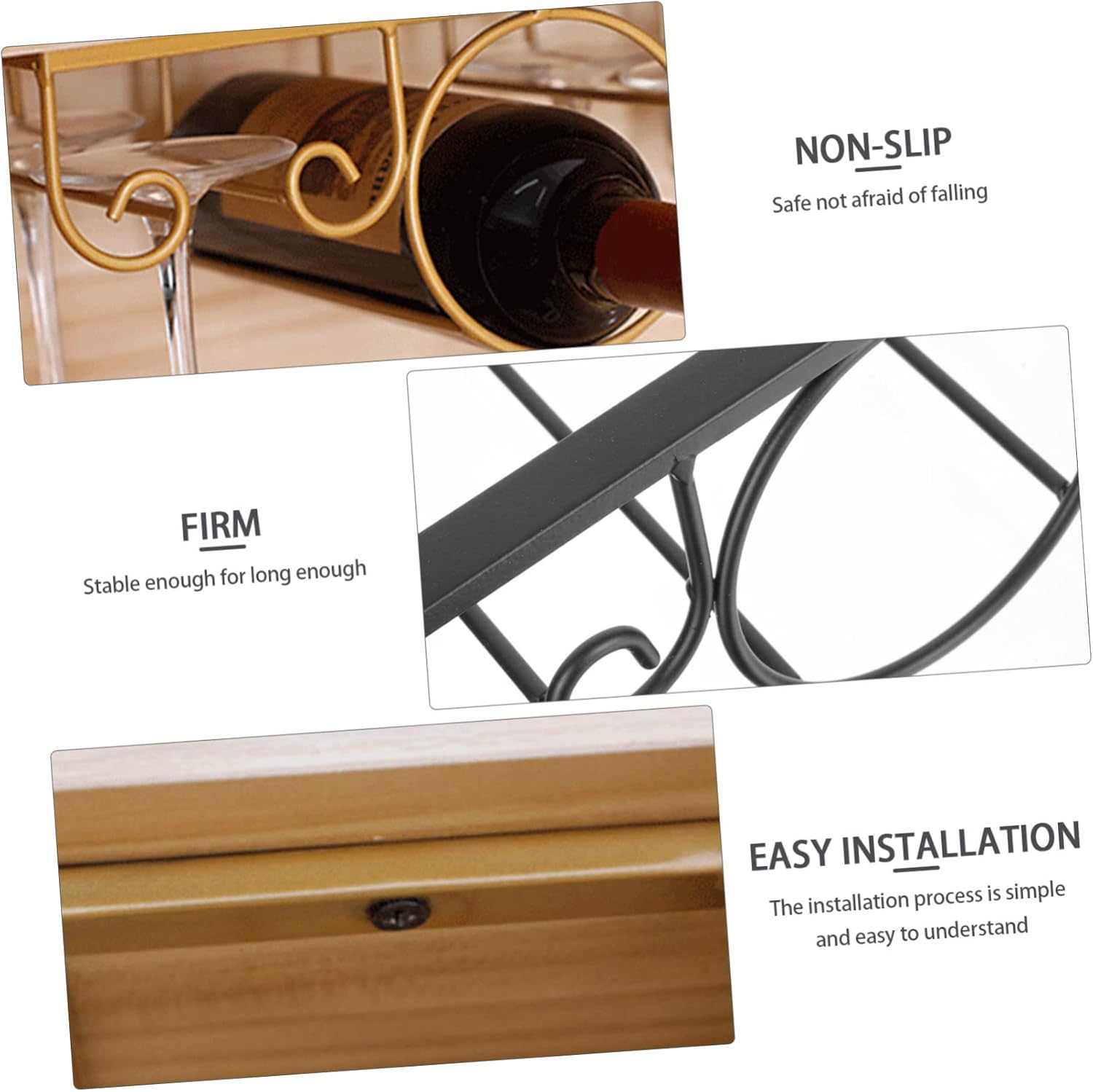 Zerodeko Hanging Wine Glass Rack Iron Holder Sturdy and Stylish