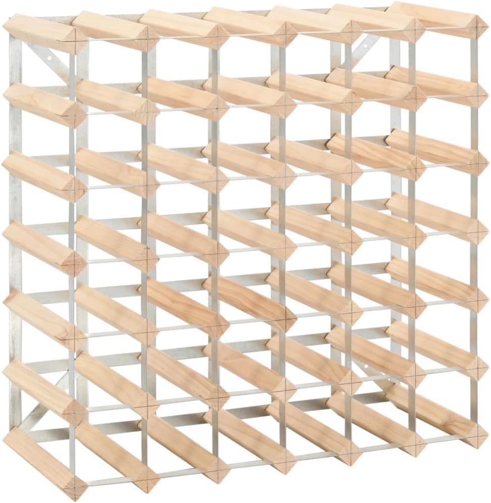 vidaXL Modern Wooden Wine Rack 42 Bottle Storage