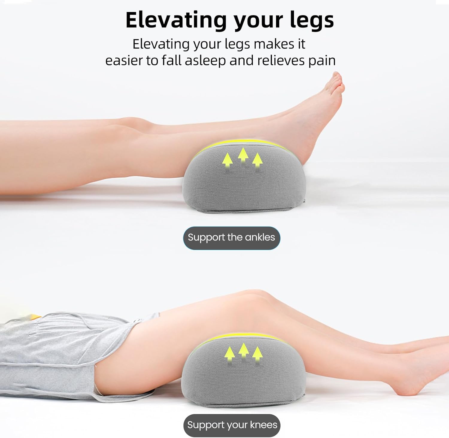UTJZIB Knee Pillow for Sciatica Relief - Memory Foam Leg Support