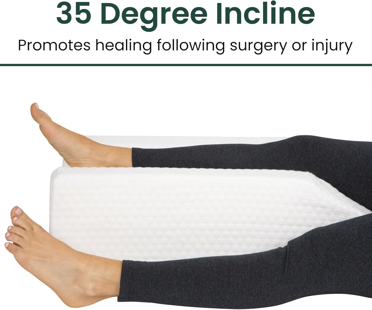 Xtra-Comfort Leg Elevation Pillow for Knee Swelling Post Surgery Relief