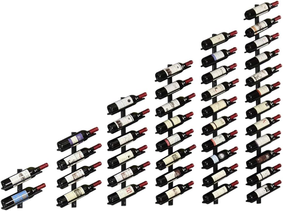 Wall Wine Storage Rack with Metal Frame and Separate Compartments