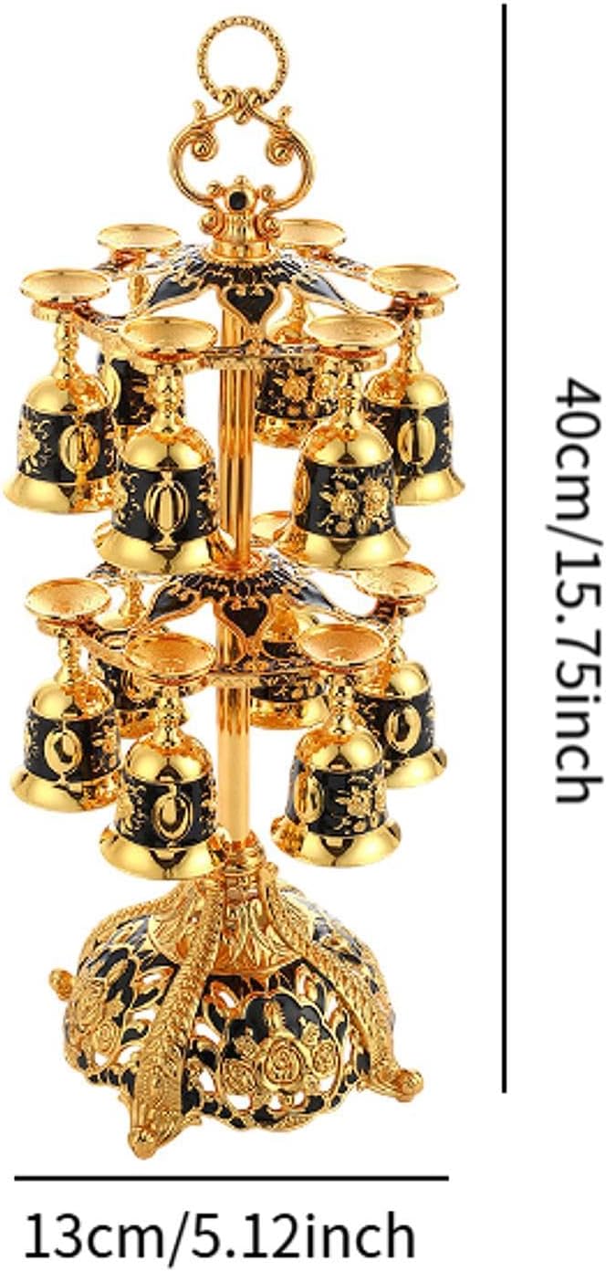 SiaBiced 2 Layer Metal Wine Glass Holder Stand