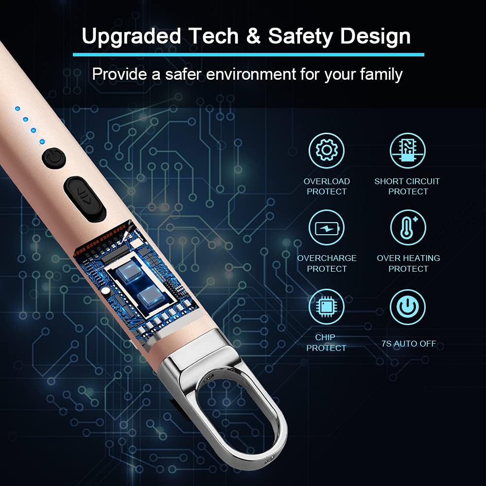 ARECTECH Flameless Rechargeable USB Lighter with 360 Rotatable Neck