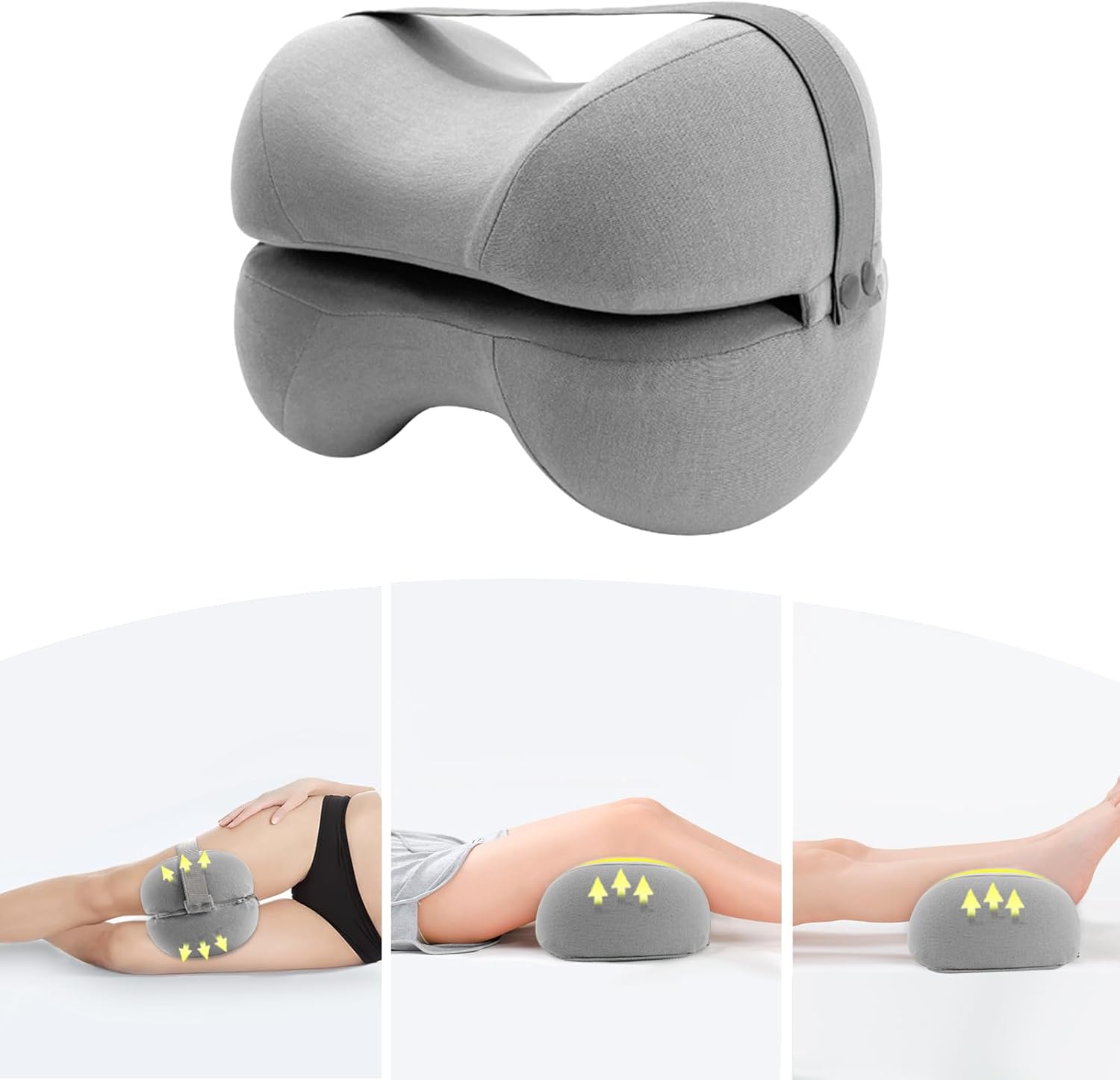 UTJZIB Knee Pillow for Sciatica Relief - Memory Foam Leg Support