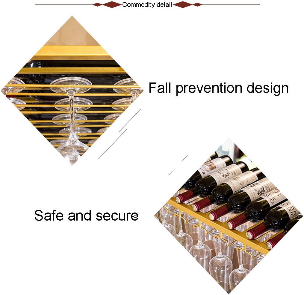 LUCEAE Metal Wine Cup Rack - Wall Mount Ceiling Hanging Storage Organizer