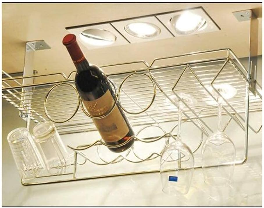 Stylish Wall-Mounted Wine Rack with Wood and Iron Design