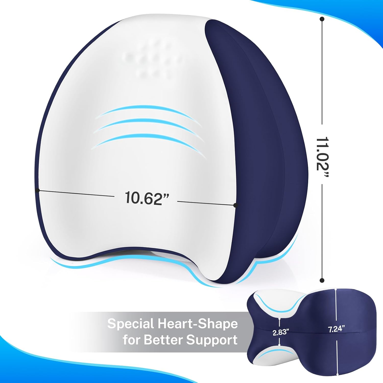 TranquilMoments Heart-Shaped Leg Pillow for Side Sleepers