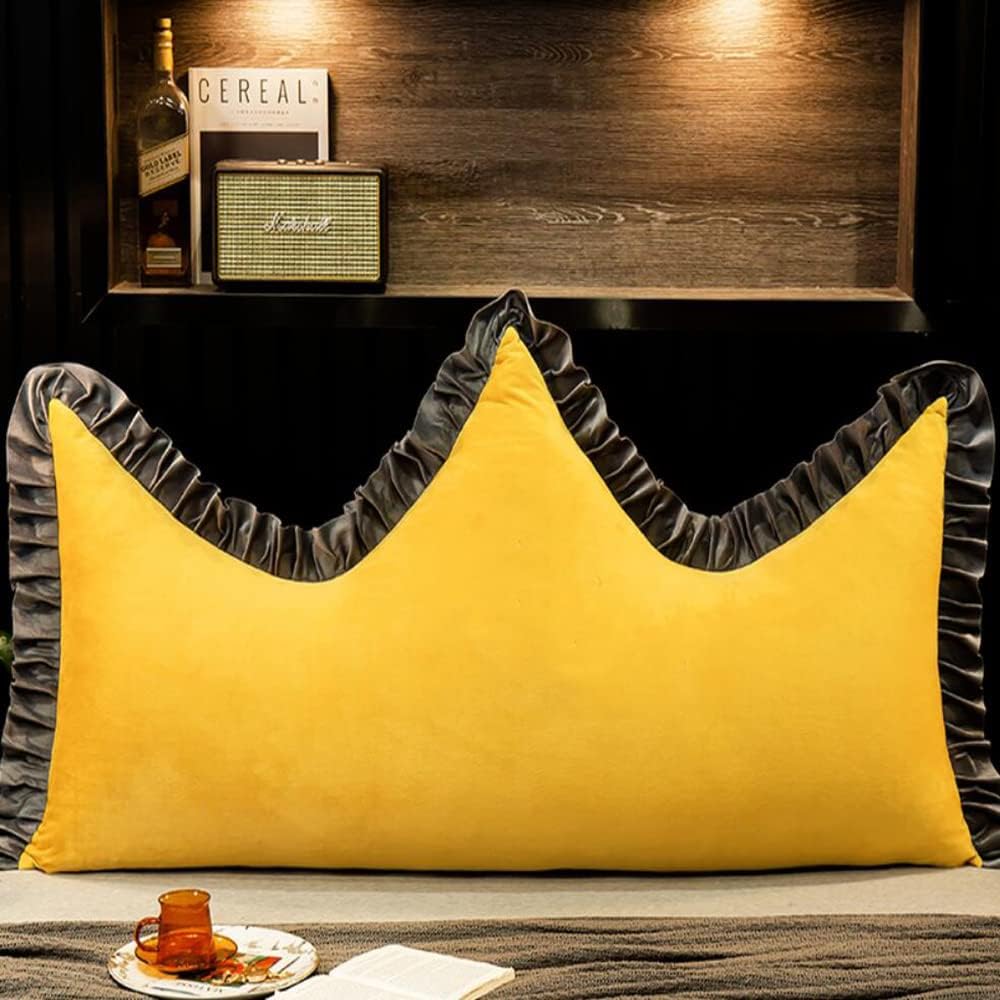 ZZYK Upholstered Headboard Pearl Cotton Wedge Cushion for Sofa Bed
