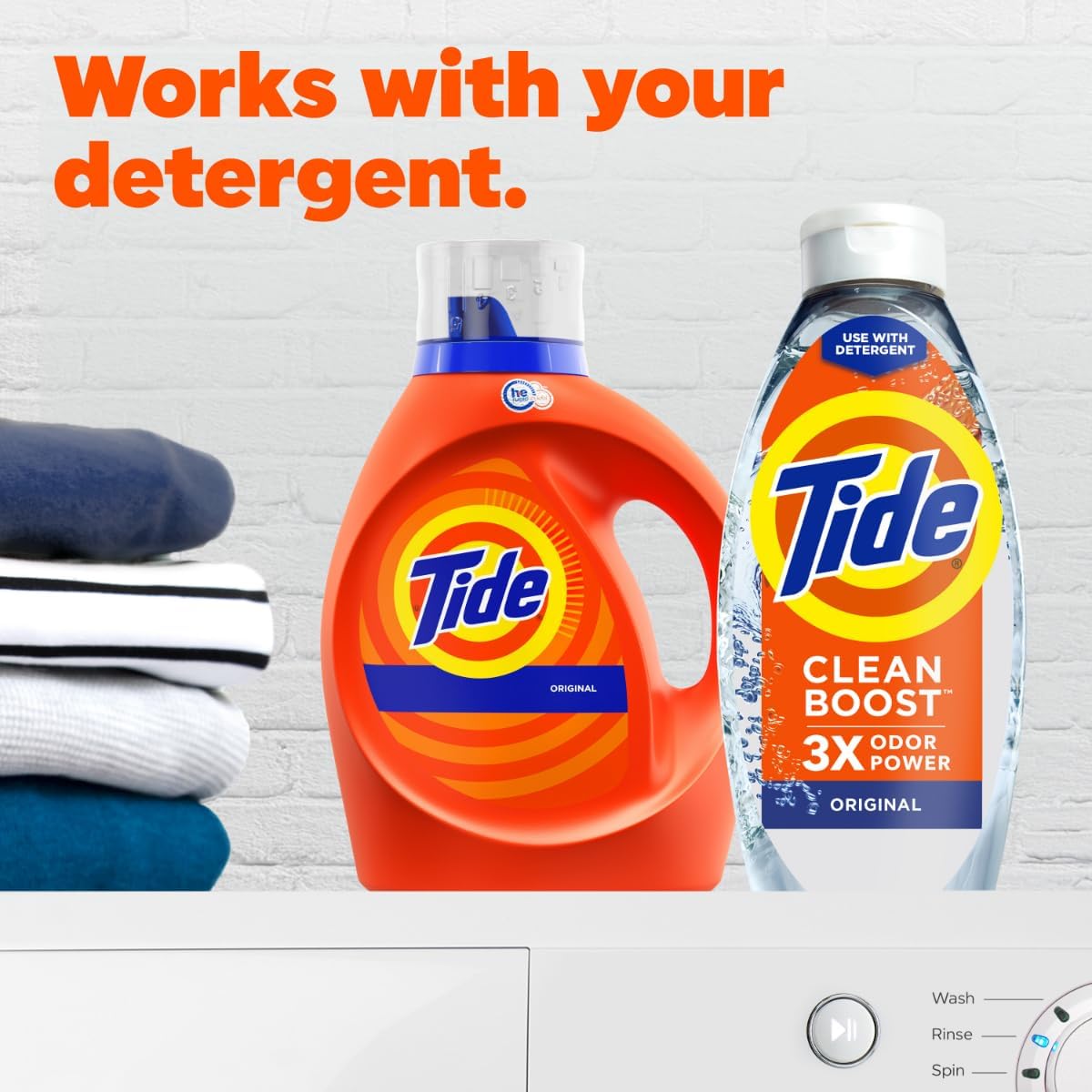 Tide Deep Cleansing Fabric Rinse with 3X Odor Power 48 oz