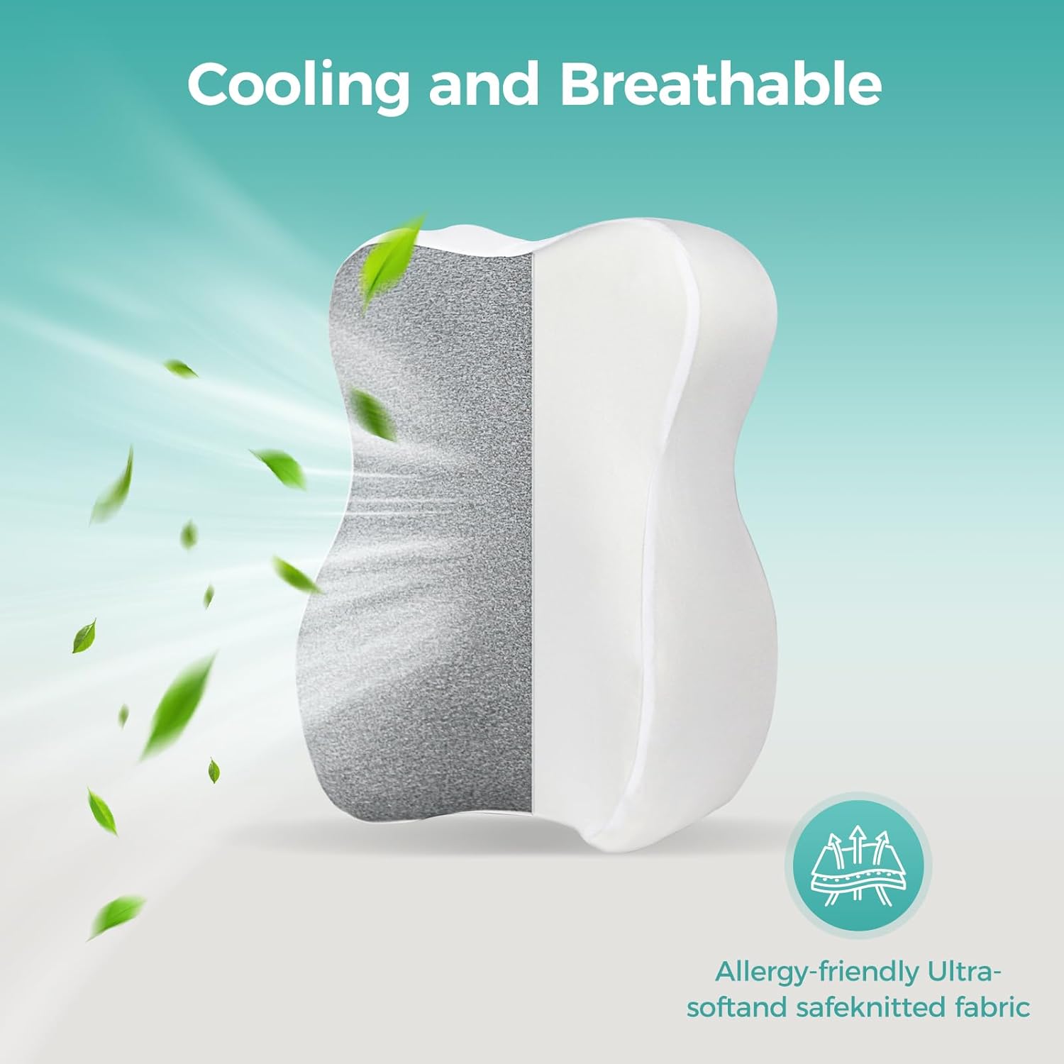 Large Knee Pillow for Side Sleepers Hip Back Pain Relief