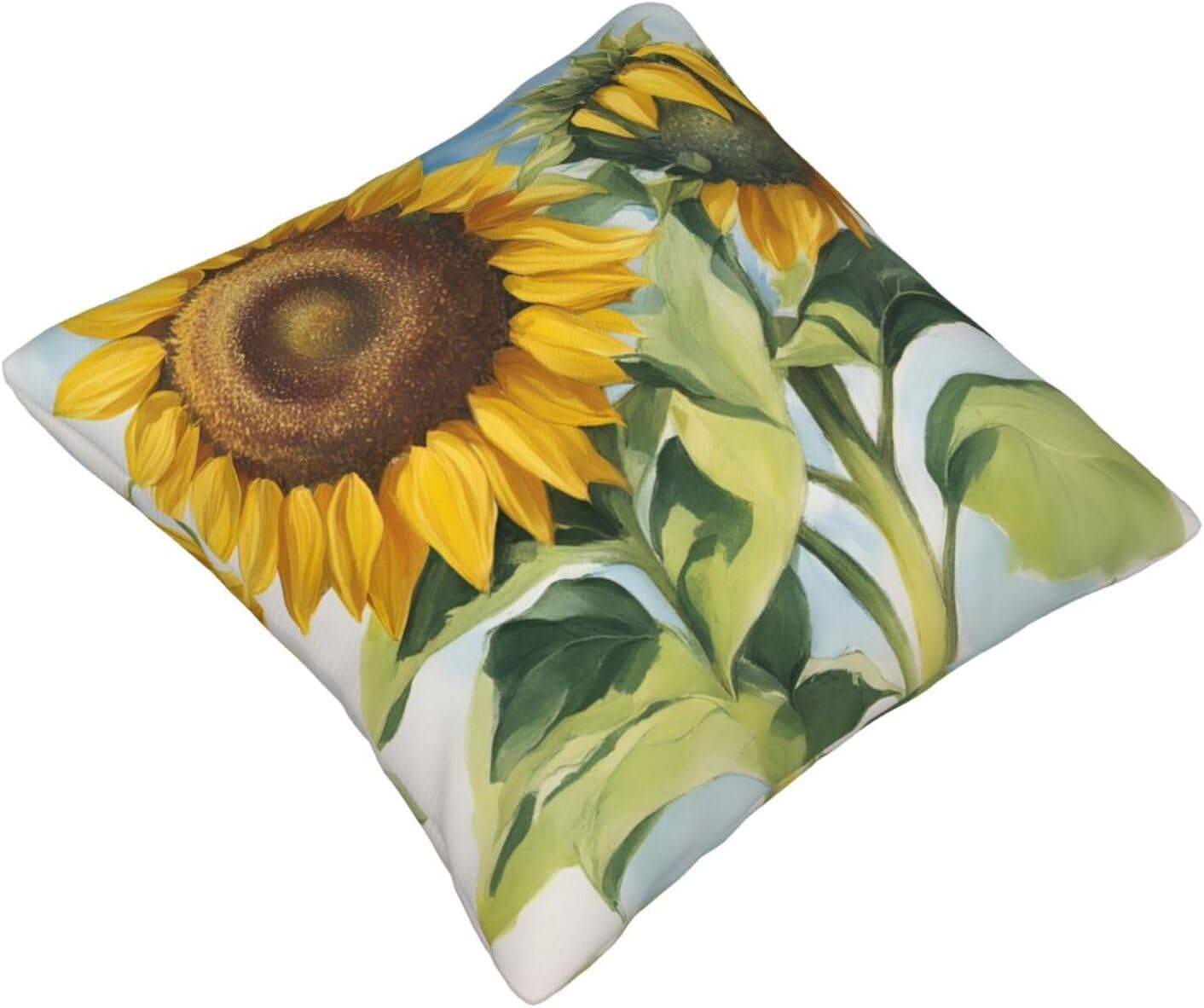 Ogniwo Fresh Sunflower Throw pillow Soft 12x12 Inch Cushion Case