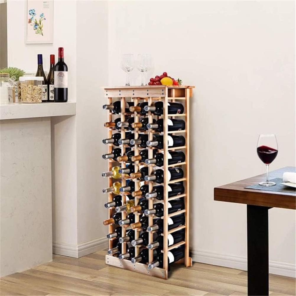 MaGiLL 6-Layer Bamboo Wine Rack with Wave Design