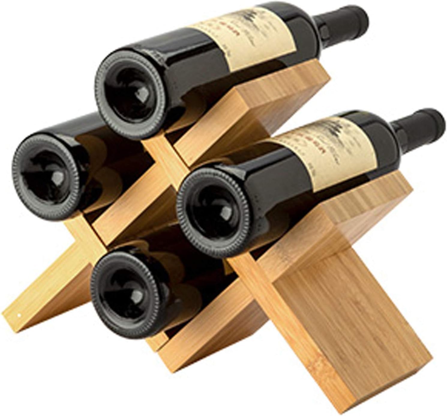 BOCbco Tabletop Wine Rack 4-Bottle Holder