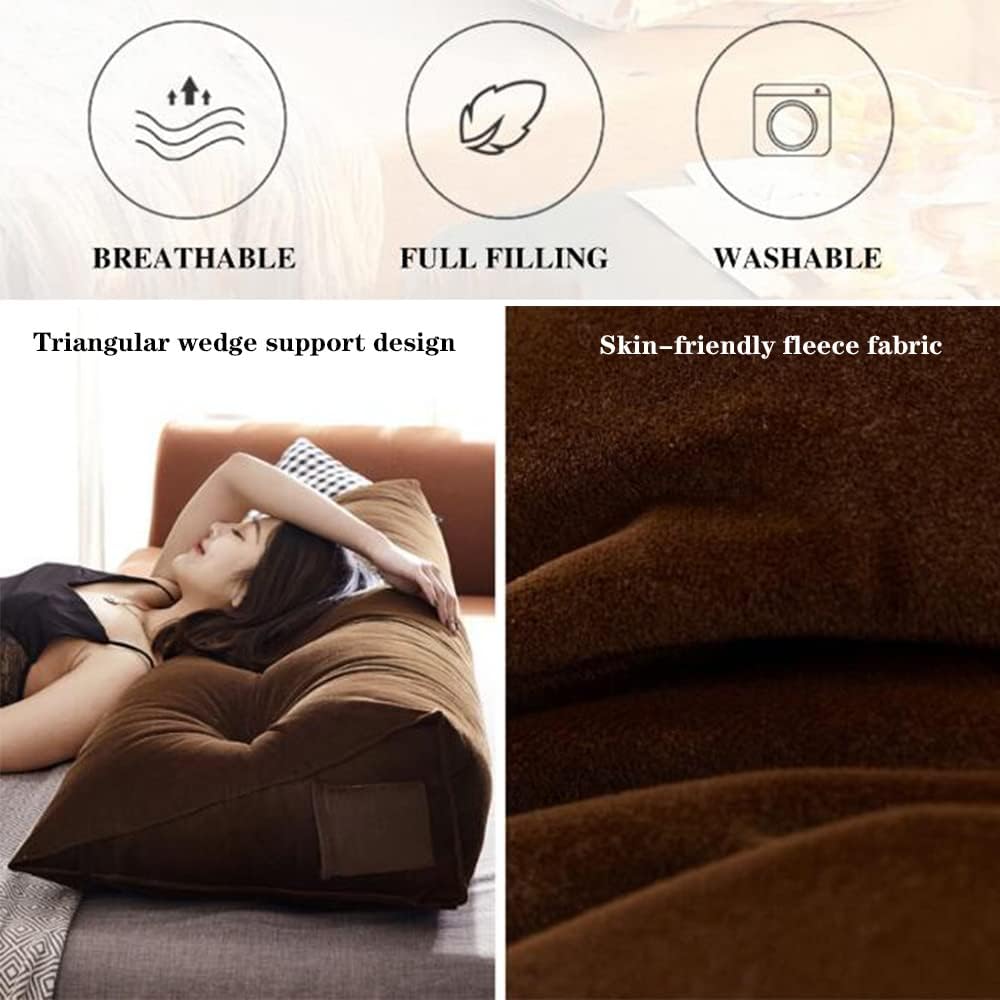 ZZYK Triangular Reading Pillow Fleece Cushion