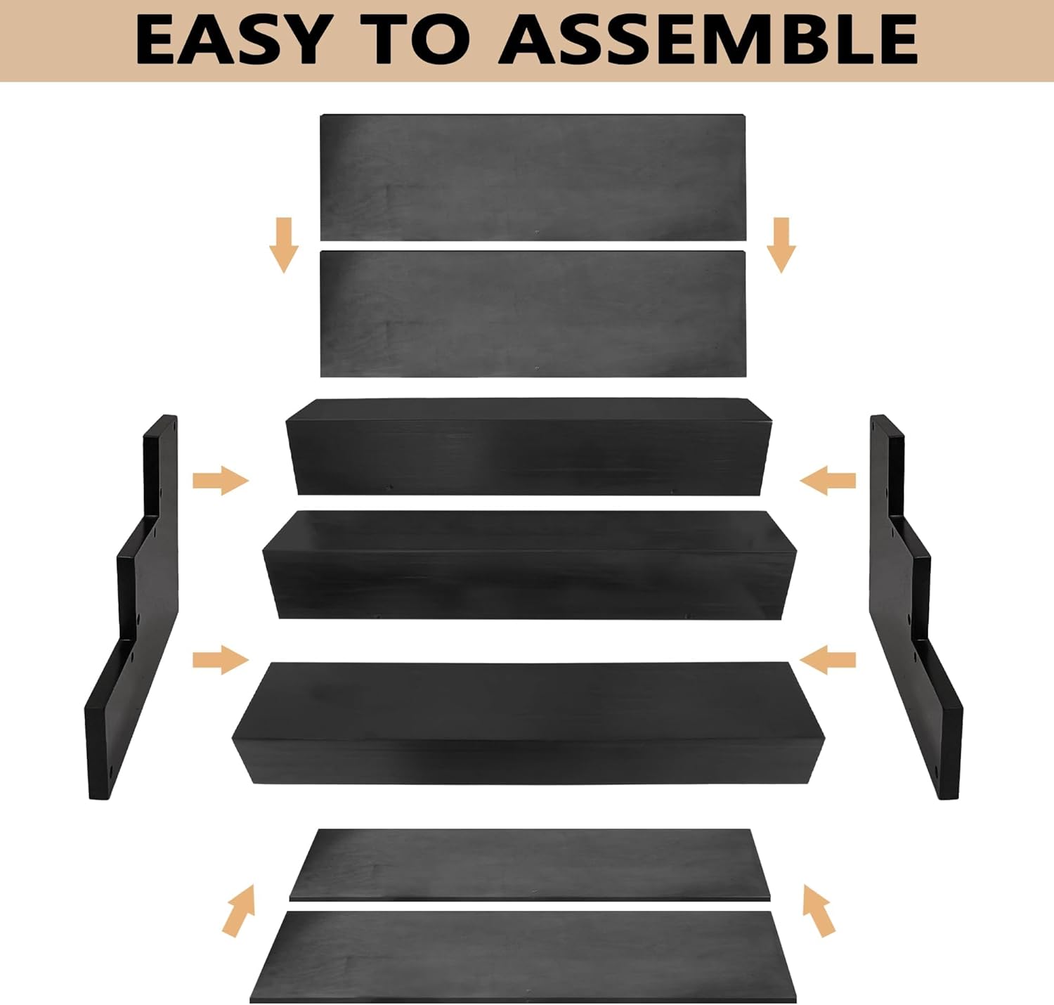 Royxen 3 Tier Wood Liquor Bottle Shelf 16 Black