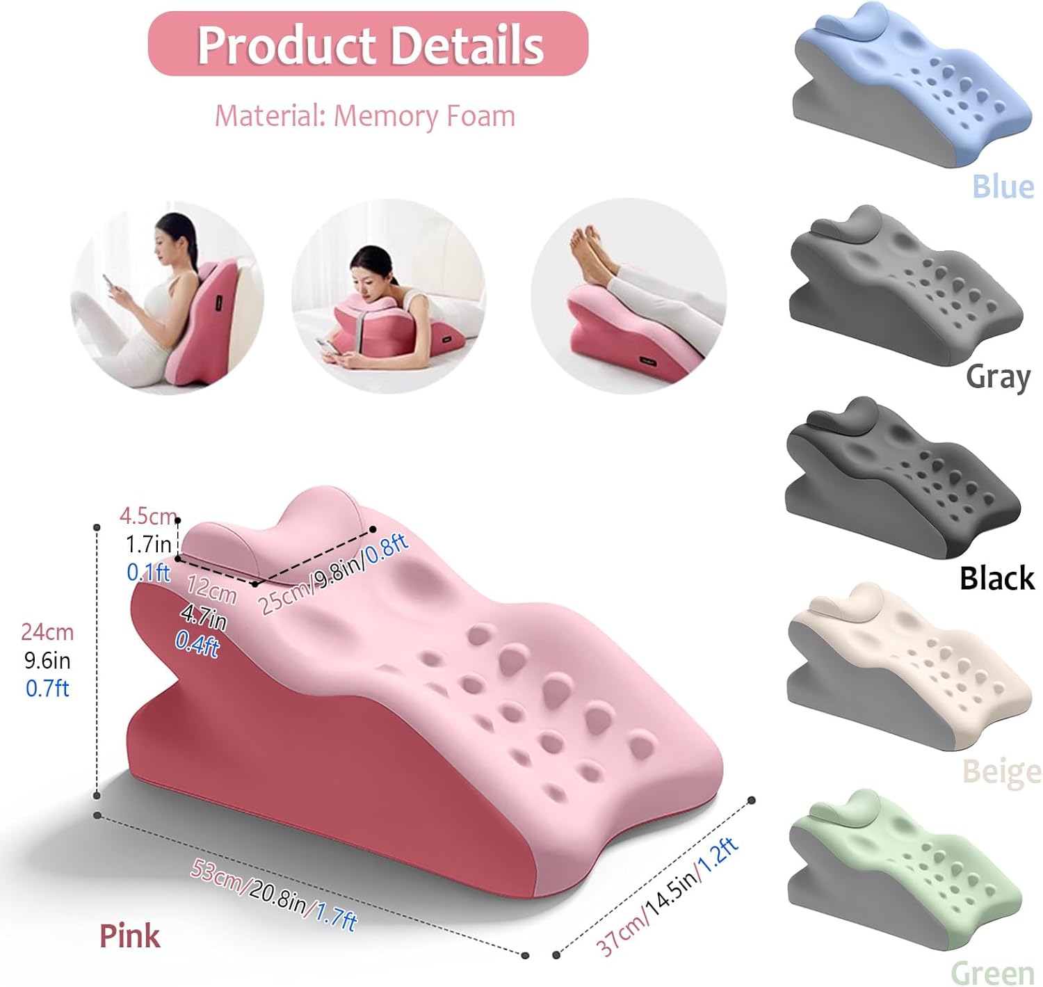 JYHHCYS Multifunctional Prone Pillow for Reading and Sleeping