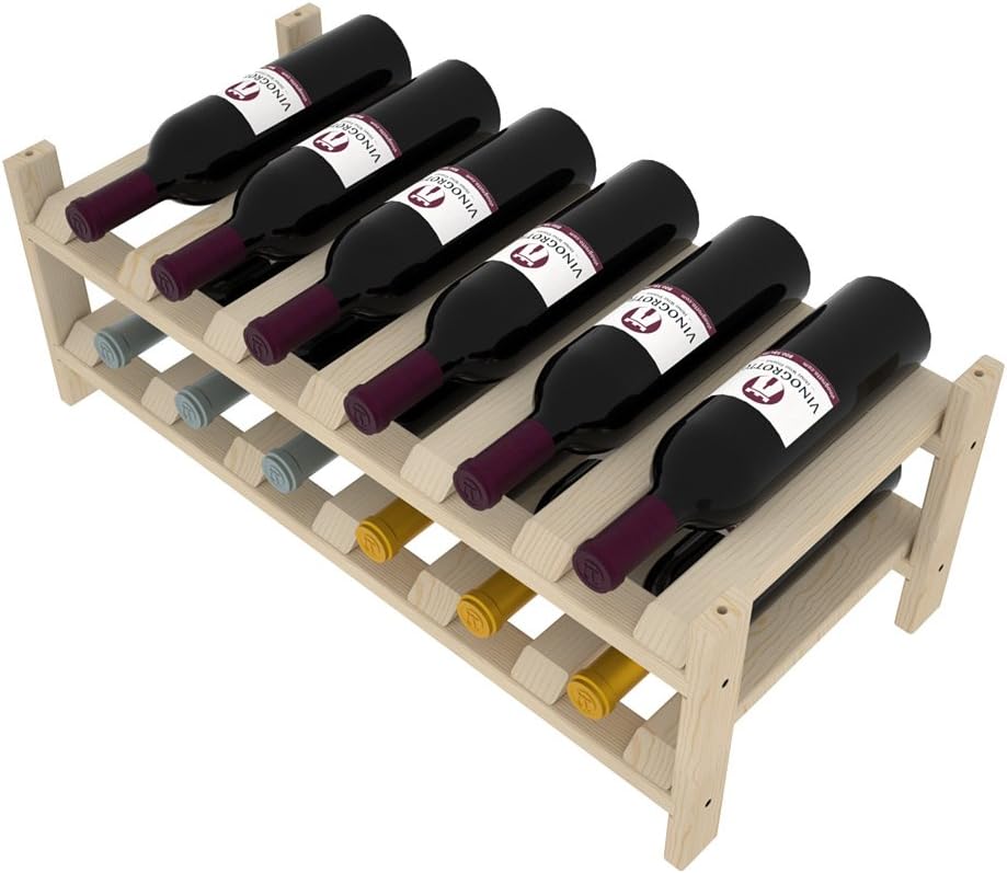 Creekside 12 Bottle Wine Shelves Pine