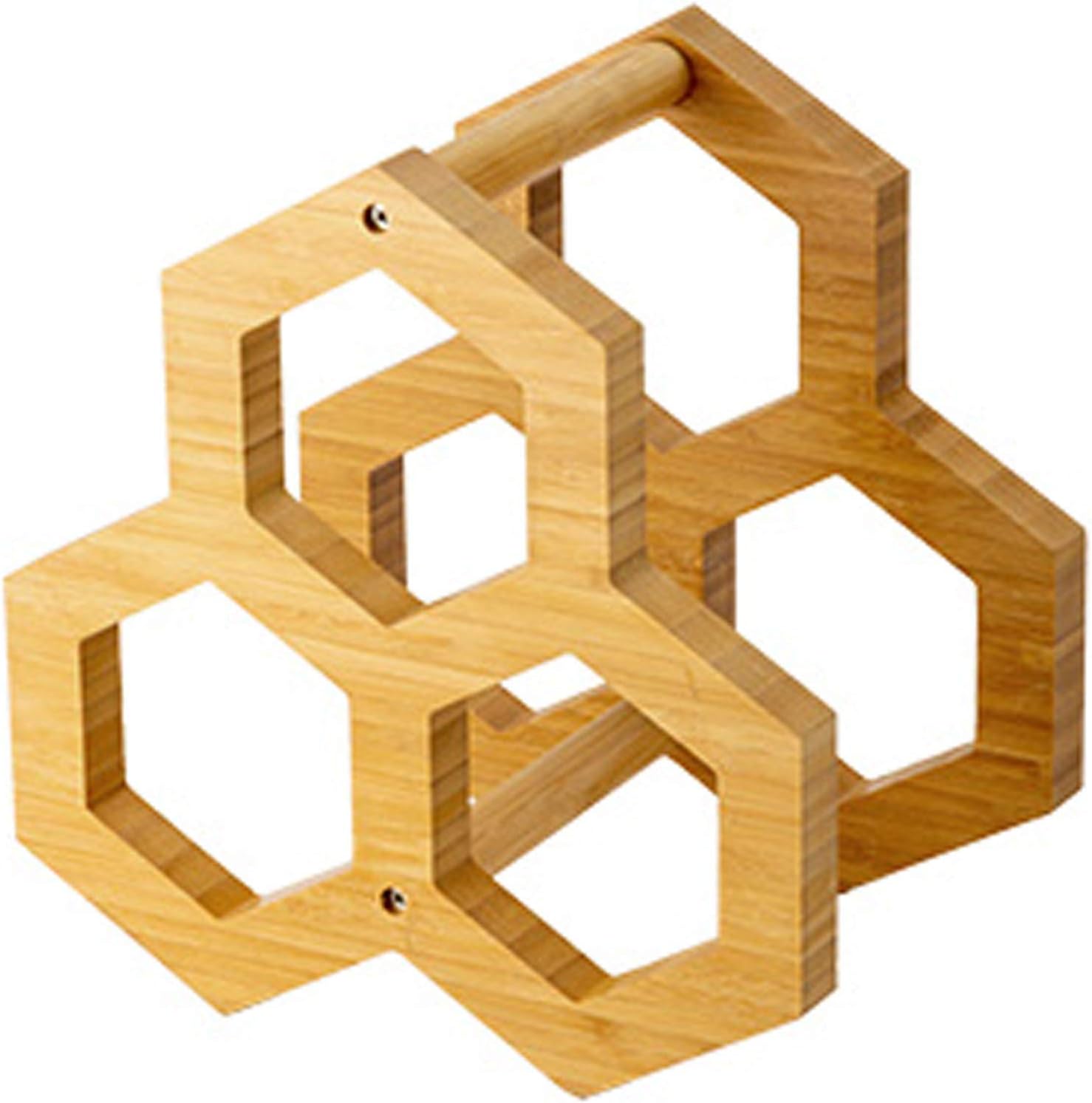 BOCbco 3-Bottle Tabletop Wine Rack Holder