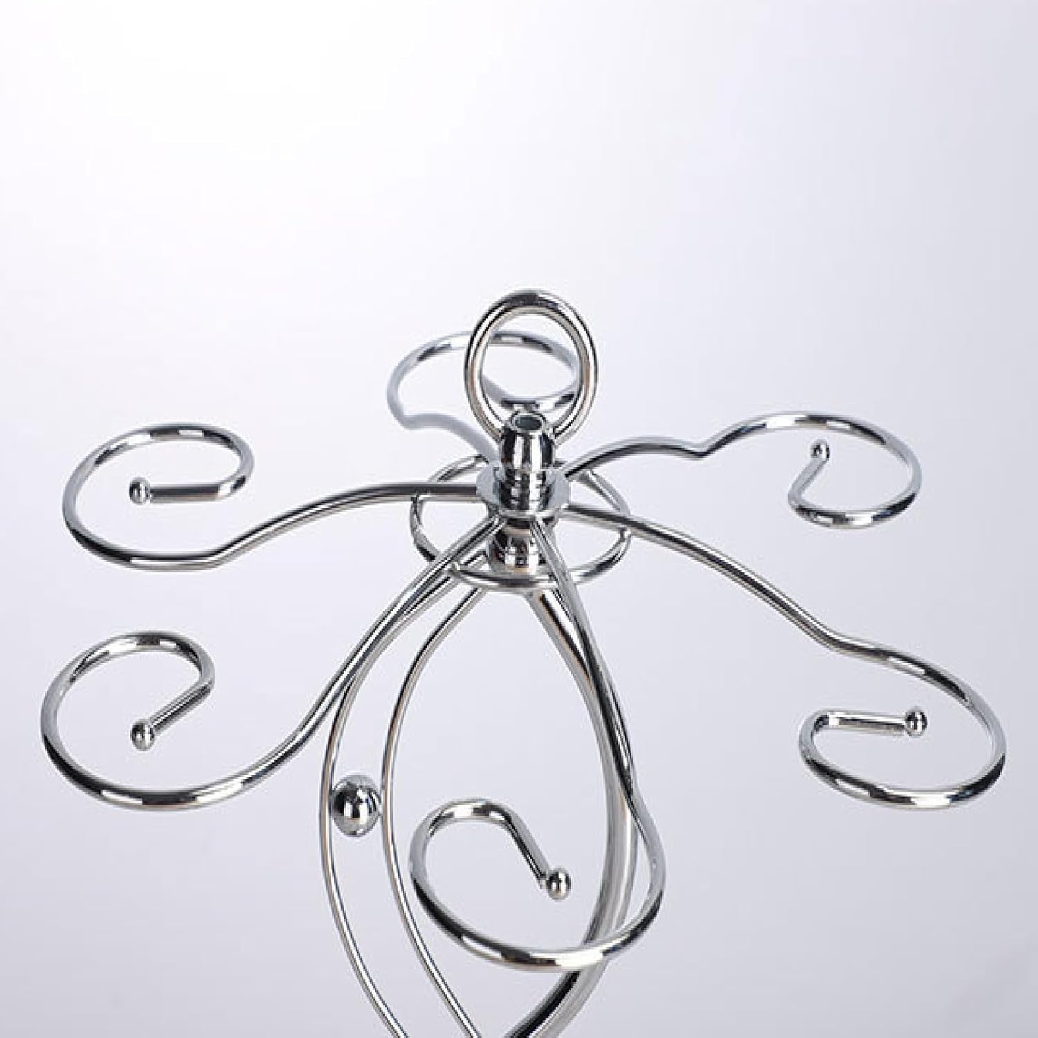 Modern Metal Wine Glass Rack with 6 Hooks