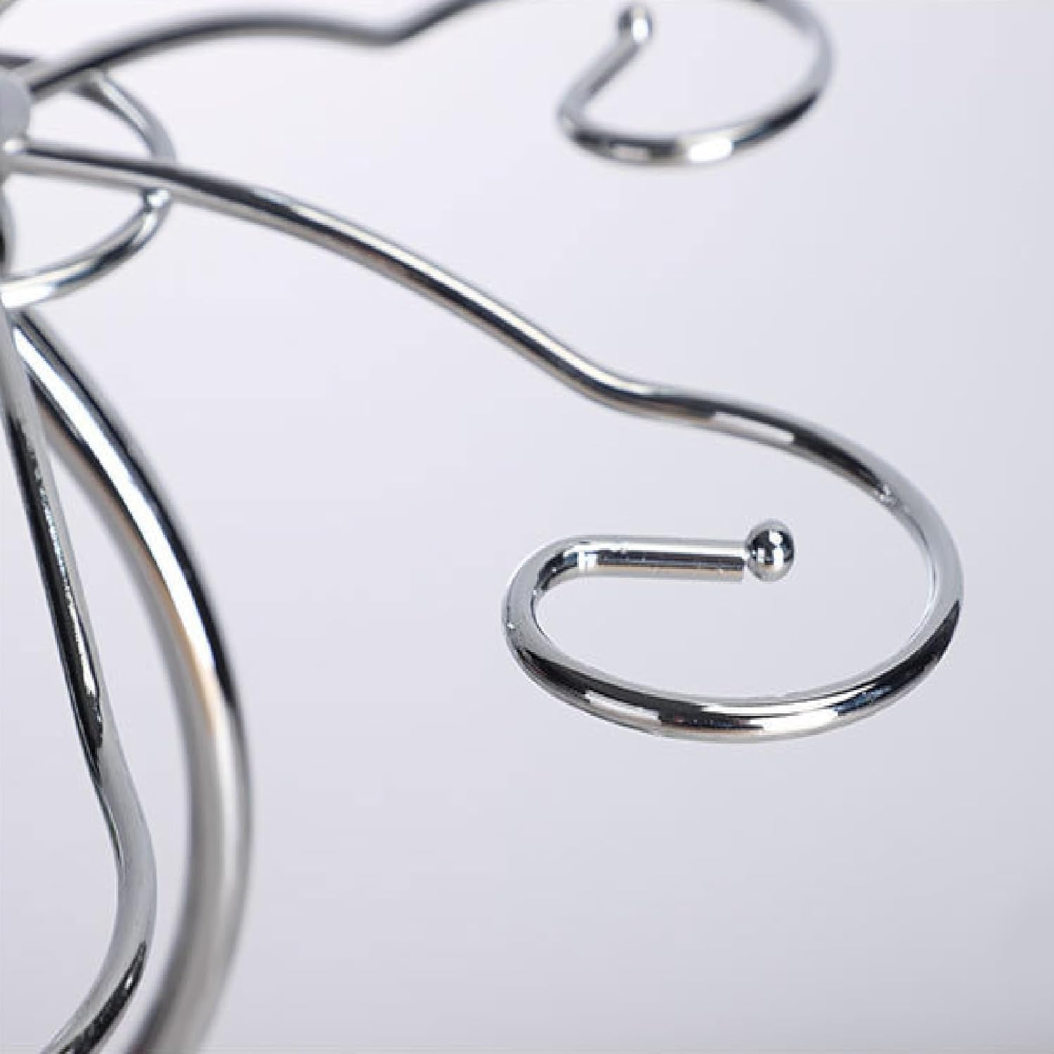 Modern Metal Wine Glass Rack with 6 Hooks