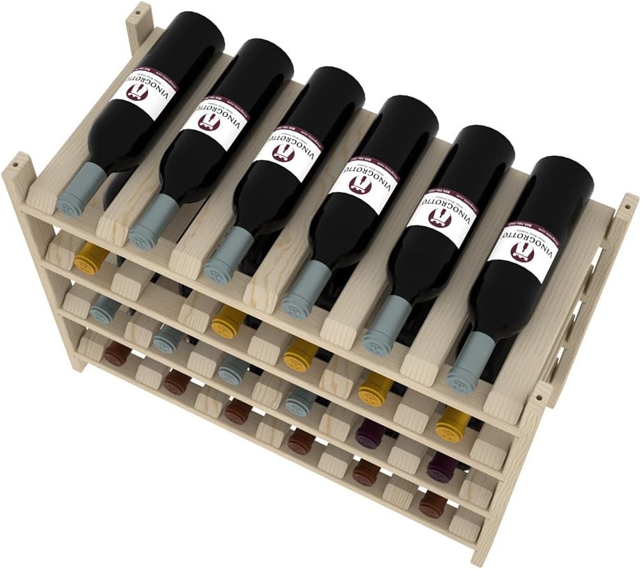 Creekside 24-Bottle Wine Shelves Pine - 12 Inch Deep Design