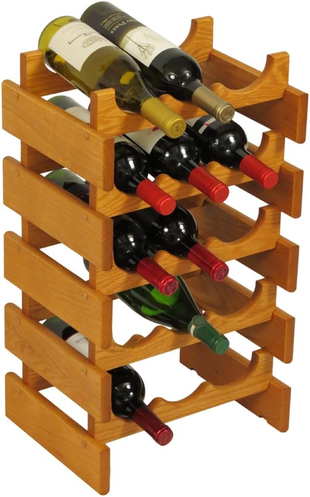 FixtureDisplays 15 Bottle Dakota Wine Rack