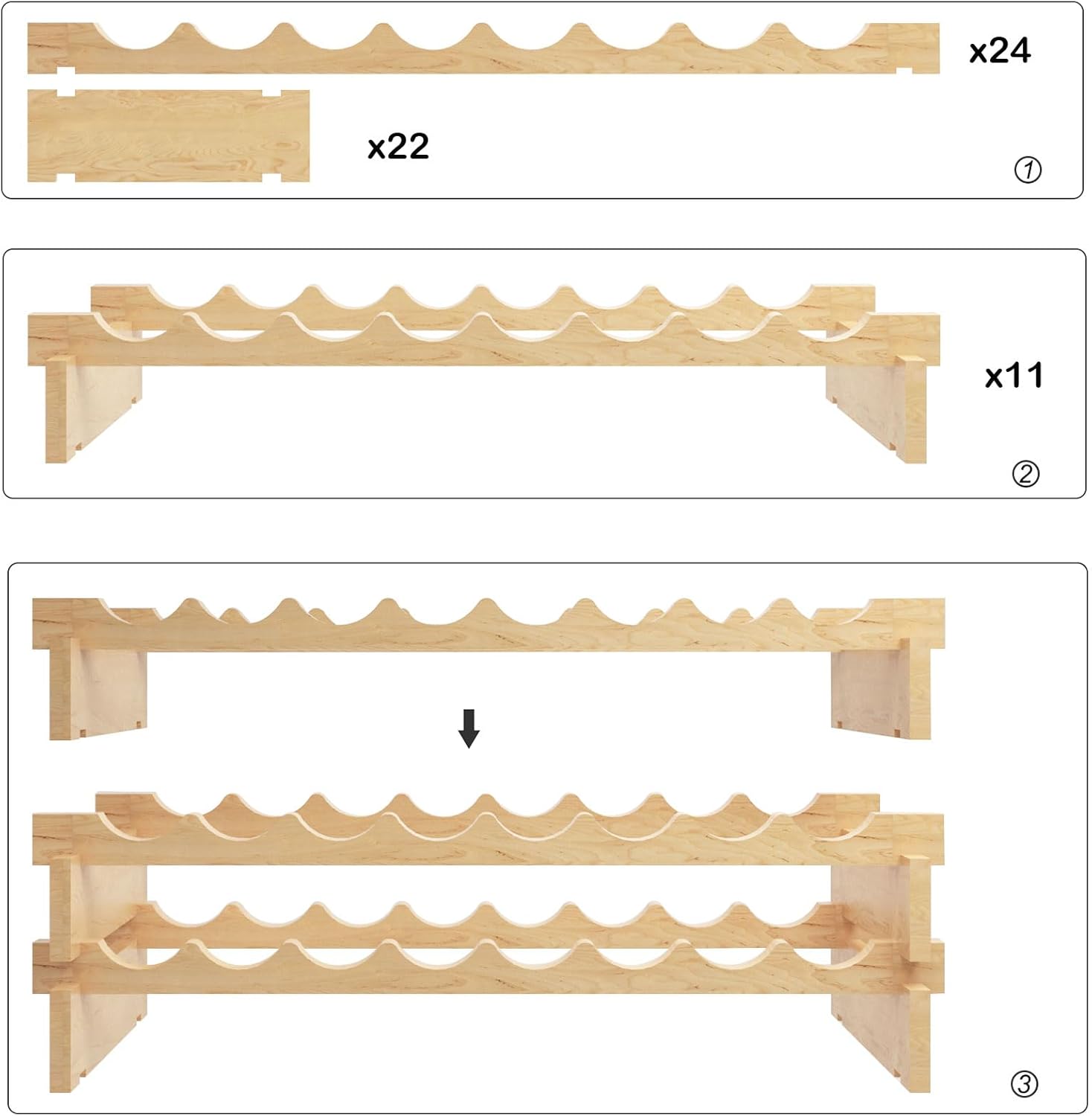 Sogesfurniture Floor Wine Racks 12 Tier Free Standing