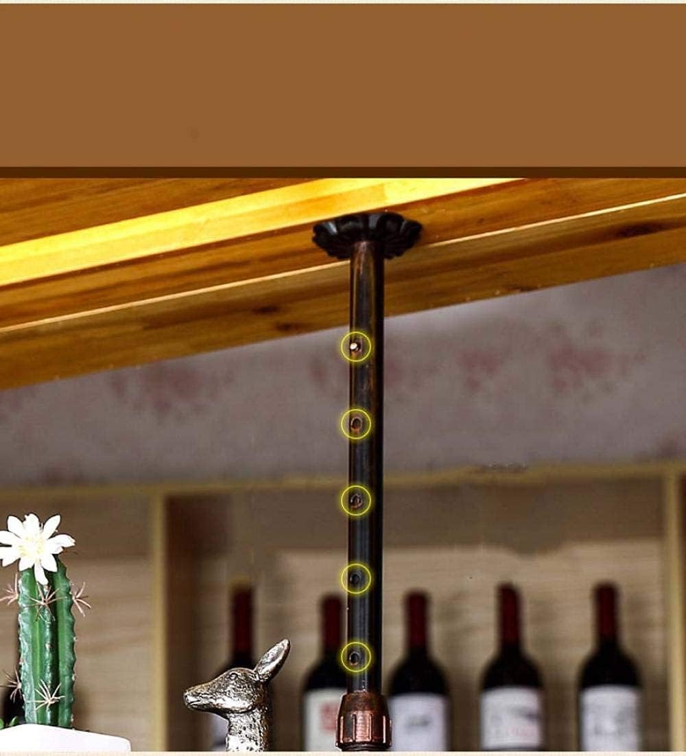 Hanging Wine Rack with Glass Holder and Shelf - 60Cm35Cm Bronze