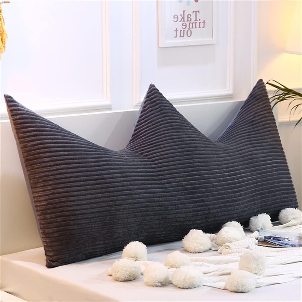 ZZYK Pearl Cotton Wedge Pillow Support Reading Cushion Black 39100cm