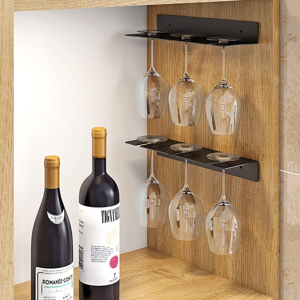 Sturdy Wall Mounted Wine Glass Rack with Easy Installation 1