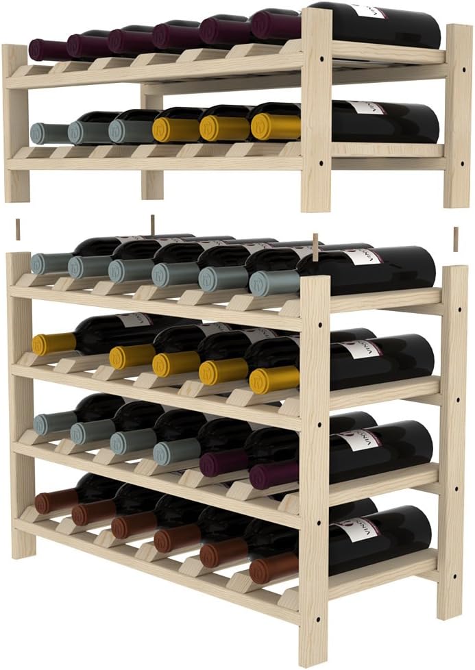Creekside 12 Bottle Wine Shelves Pine