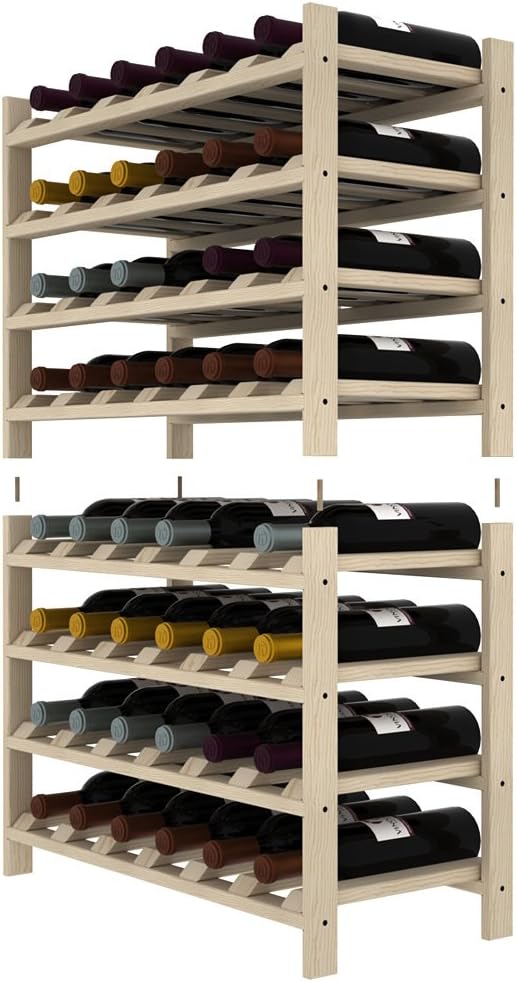 Creekside 24-Bottle Wine Shelves Pine - 12 Inch Deep Design
