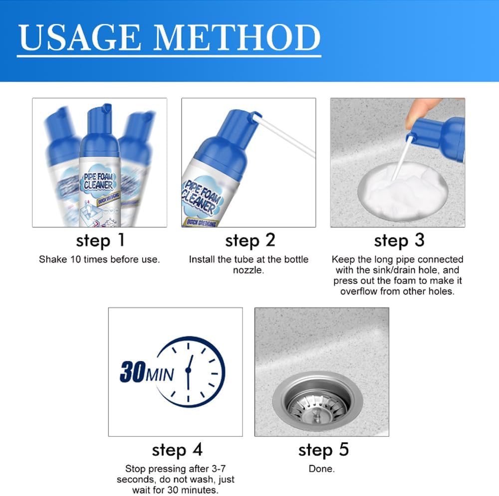 Grossplus Drain Cleaner for Bathroom Kitchen Toilet 1pcs