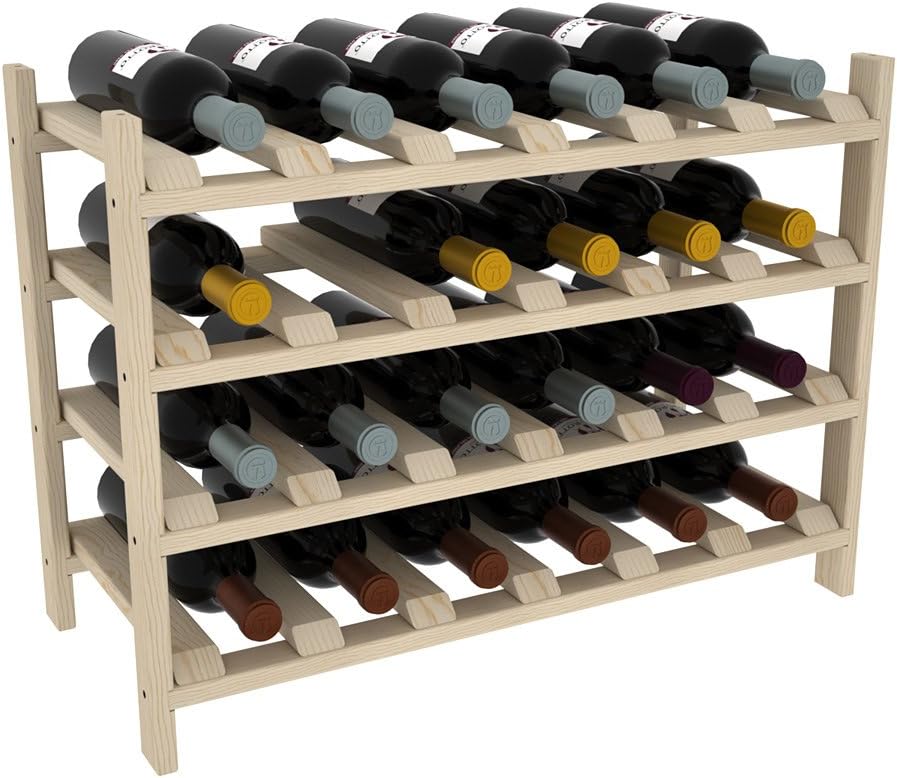 Creekside 24-Bottle Wine Shelves Pine - 12 Inch Deep Design