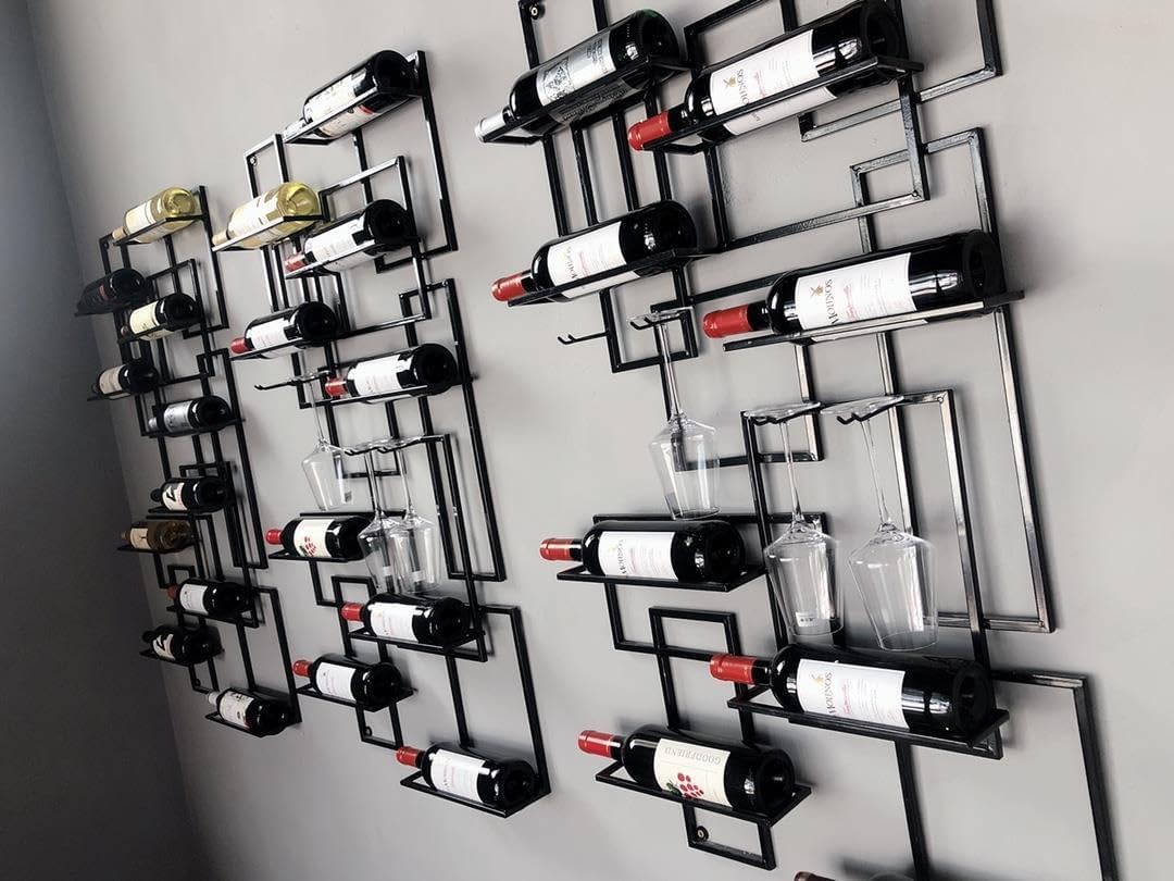 Bakufu Wall Mounted Wine Rack for 10 Bottles